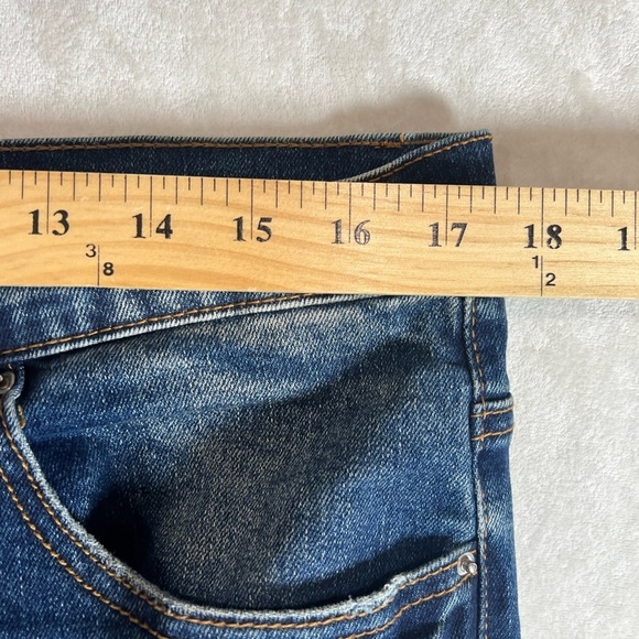 AMIRI Size 34W Dark Wash Distressed Jeans Designer Authentic Denim EUC - Picture 13 of 14